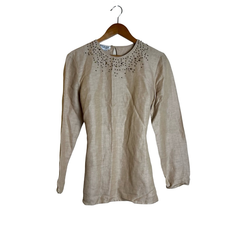 Dué per Dué‎ beige linen blend tunic. Size 8